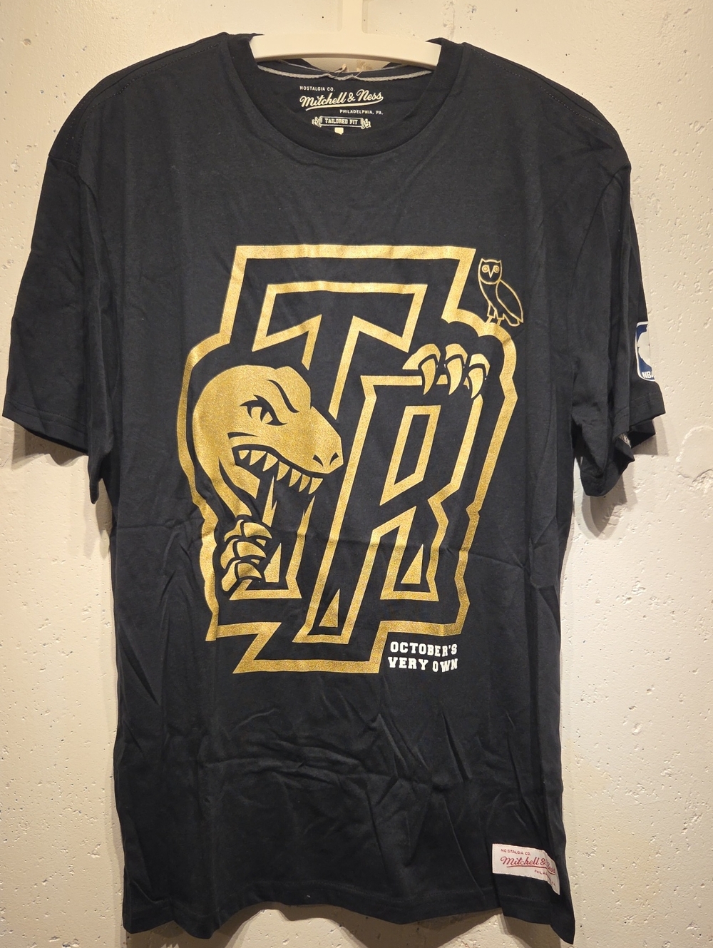 *2015* OVO x Toronto Raptors x Mitchell & Ness Special Black & Gold T-shirt